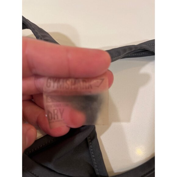 Gymshark Womens Racerback Sports Bra S Polyester Blend Black/Red - Picture 3 of 4